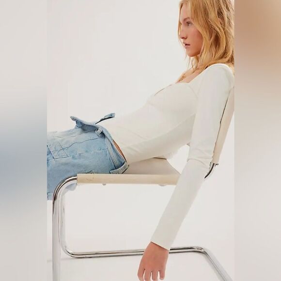 Free People Stars Aligned V Wire Bodysuit NWT - Picture 1 of 4